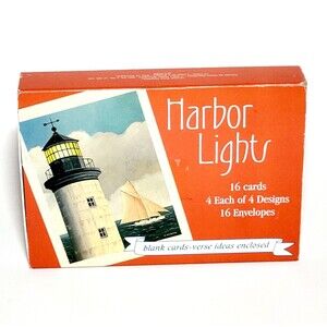 Harbor Lights Greeting Cards Boxed Set 16 Artist Martin Wiscombe VTG USA NEW!